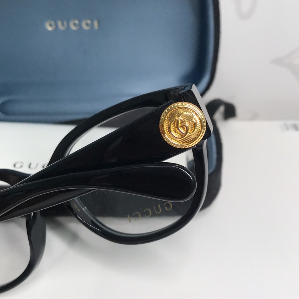 New Authentic Gucci Black Oversized Glasses GG1411O 004 - Picture 13 of 14